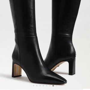 Wide calf Sylvia Sam Edelman Black Heel Boots 8m